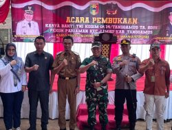 Kapolres Tanggamus Hadiri Pembukaan Karya Bakti TNI Kodim 0424 di Kecamatan Limau