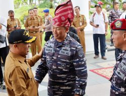Sinergi Membangun Daerah Amamkan Laut, Danlanal Dumai Kunjungi Negeri Junjungan