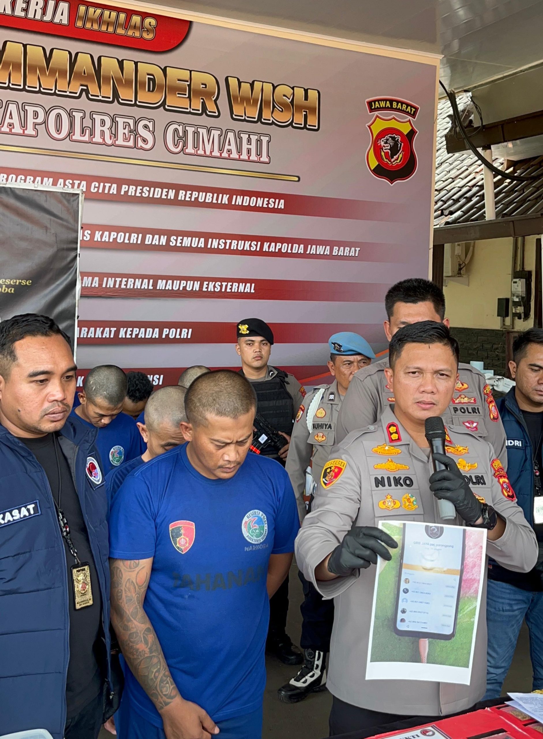 Polisi Berhasil Tangkap Oknum Anggota Grib Jaya Yang Edarkan Narkotika Jenis Sabu di Bandung Barat