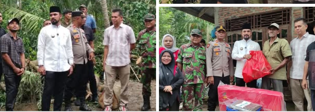 Bupati Al Farlaky Serahkan Bantuan untuk Korban Angin Kencang