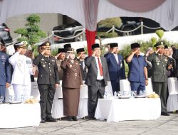 Perkuat Nasionalisme Dengan Nilai Luhur Pancasila, Danlanal Dumai Bersama Prajurit Ikuti Upacara Hari Lahir Pancasila
