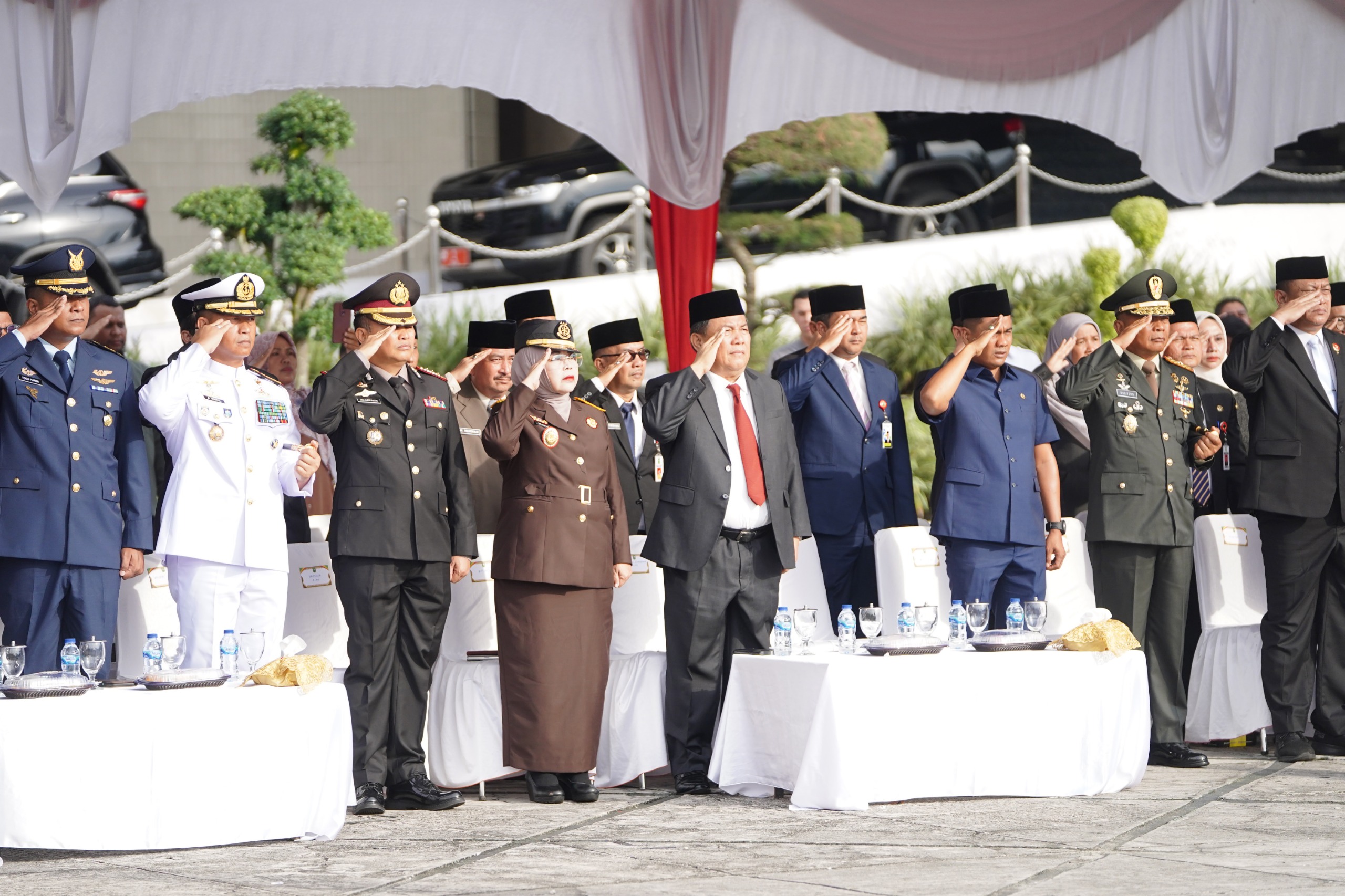 Perkuat Nasionalisme Dengan Nilai Luhur Pancasila, Danlanal Dumai Bersama Prajurit Ikuti Upacara Hari Lahir Pancasila
