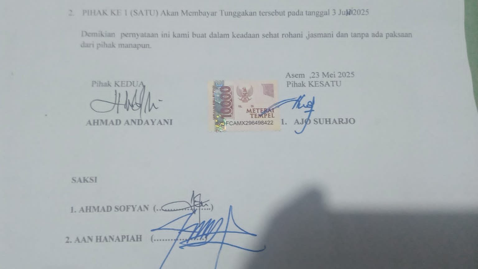 Vira!!! Suplier Tagih Janji Kades Asem: Untuk Bayar Utangnya