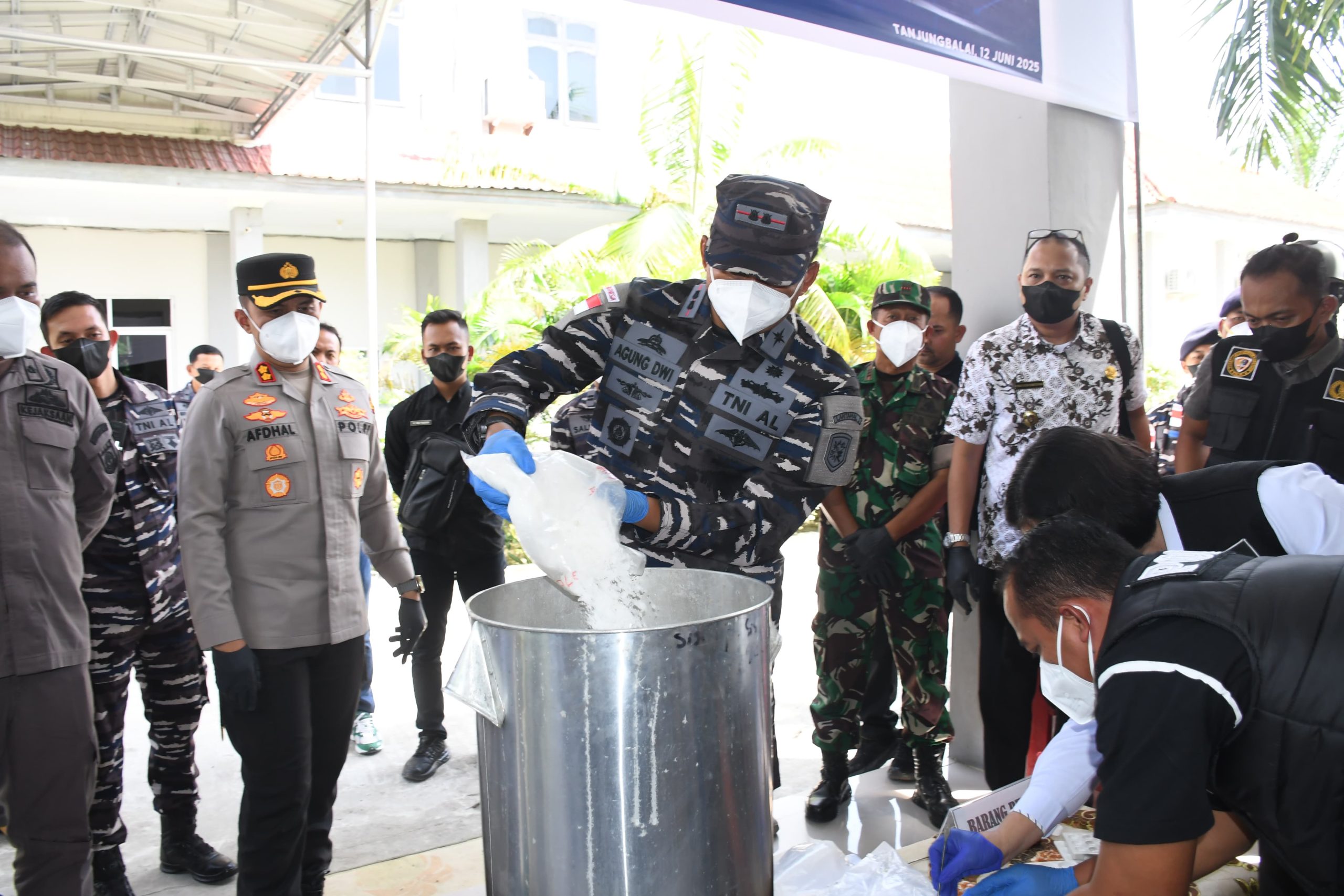 4,5 Kilogram Sabu Dimusnahkan di Lanal TBA, Bukti Kuat Sinergitas Aparat Negara