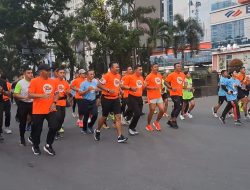 Perkuat Sinergitas Antar Matra, Wadan Lantamal I Beserta PJU Lantamal I Ikut Fun Run HUT Kodam I/BB