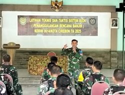 Kodim 0614/Kota Cirebon Gelar Latihan Penanggulangan Bencana Alam Banjir