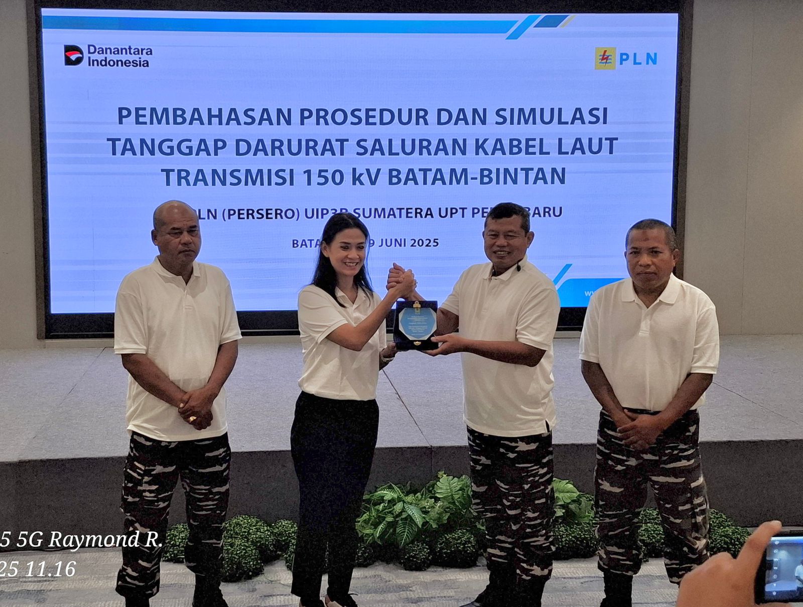 Lanal Bintan Hadir Pada Acara Pembahasan dan Simulasi Prosesi Tanggap Darurat SKLT 150-KV Batam-Bintan