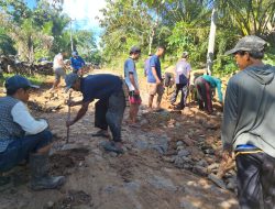 Sebagai Hadiah Ulang Tahun Kampung,hasil SHU Laskar Muda Kampung Gunung Sari di gunakan untuk Perbaikan Jembatan dan perbaikan jalan.