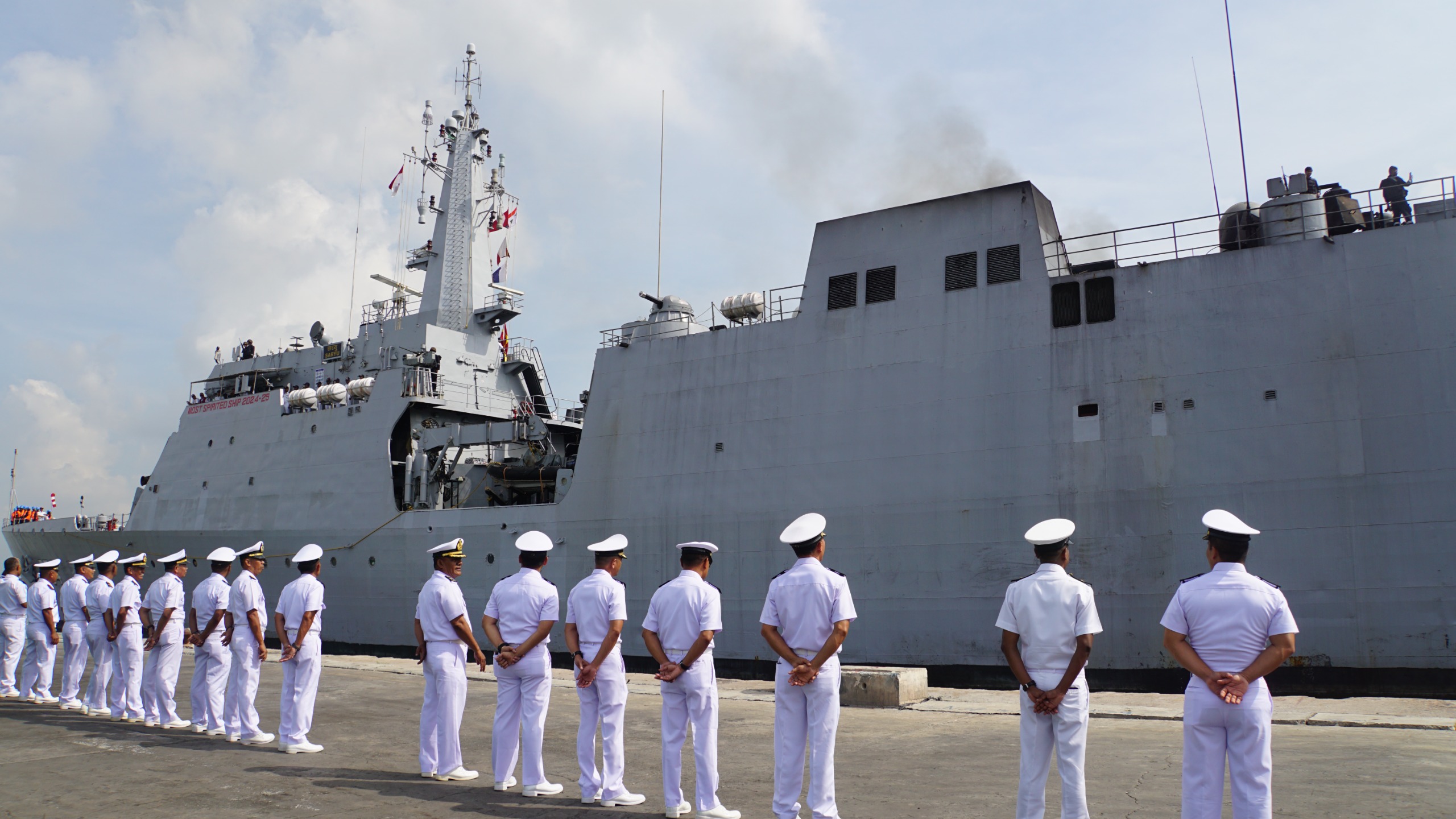Lantamal I Lepas Keberangkatan Kapal Perang India INS Saryu P54