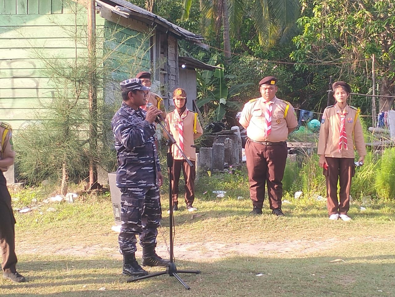 Paspotmar Lanal Bintan Membuka Kegiatan Perkemahan Wirakarya Satuan Karya Bakti Husada II di Bintan