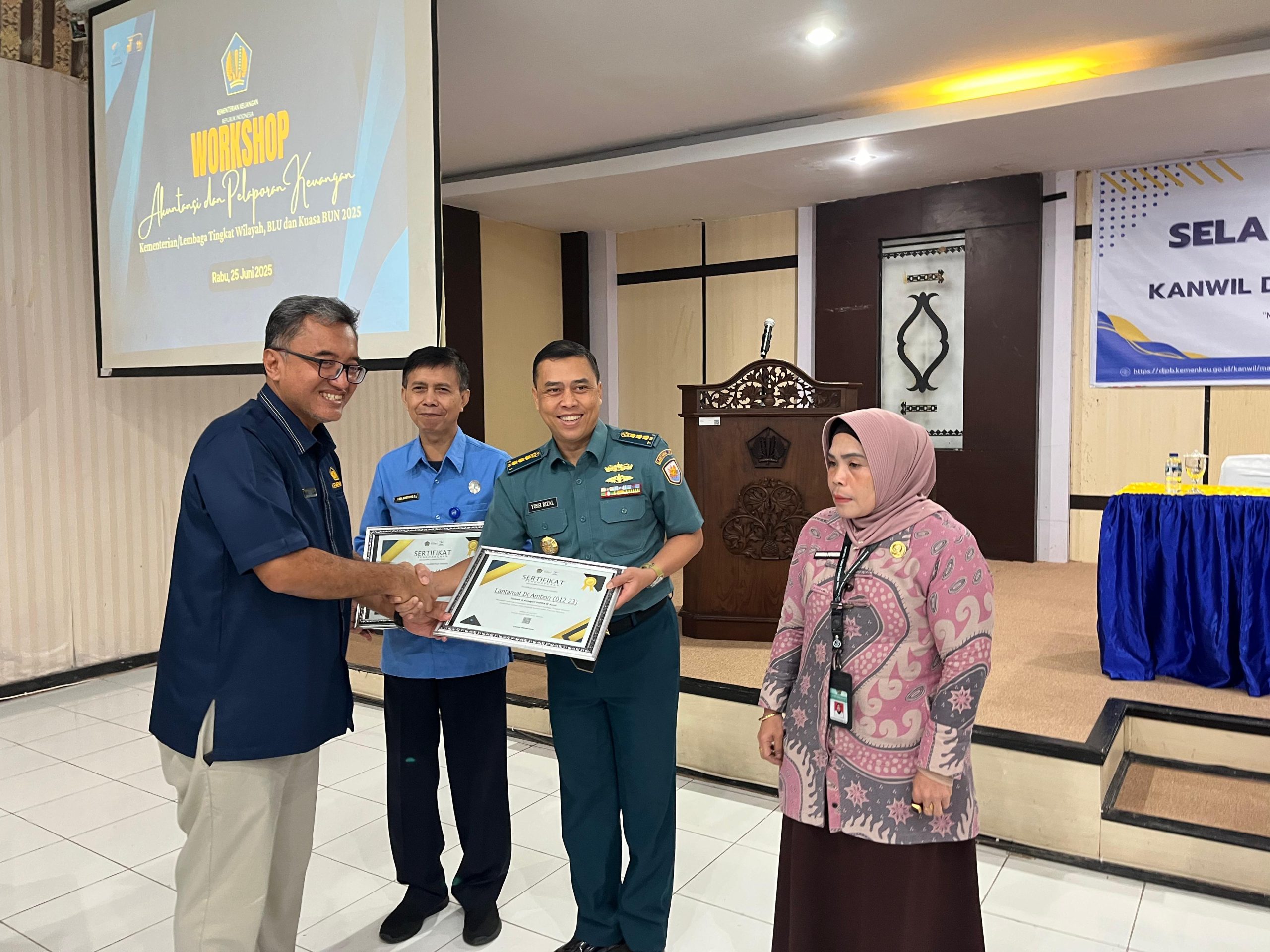 Dinilai Akuntabel, Lantamal IX Ambon Raih Predikat Terbaik II Kategori UAPPA-W Kecil Oleh Kementerian Keuangan