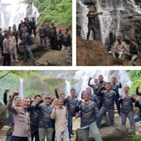 Semarak hari Bhayangkara ke 79 Kapolres exhibition wisata Curup Gangsa di way kanan