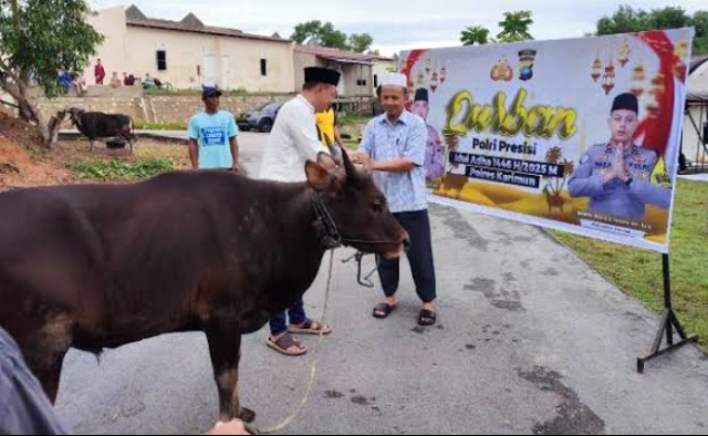 Apresiasi! Polres Karimun Salurkan Daging Kurban Secara Tertib dan Higienis Dipastikan Aman untuk Masyarakat