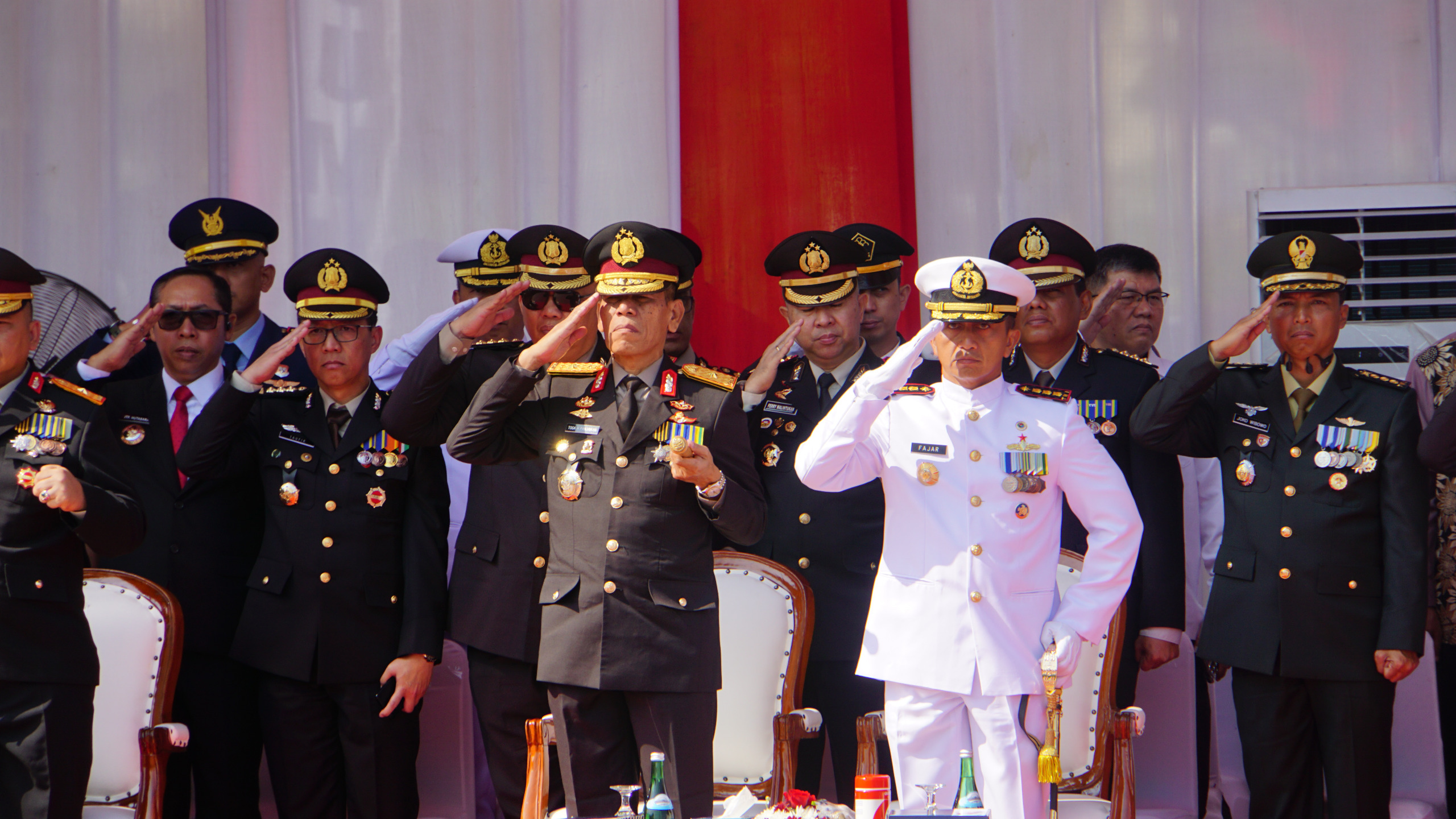 Perkuat Kolaborasi Antar Matra, Wadan Lantamal I Hadiri Upacara dan Syukuran Hari Bhayangkara Ke-79 di Mapolda Sumatera Utara