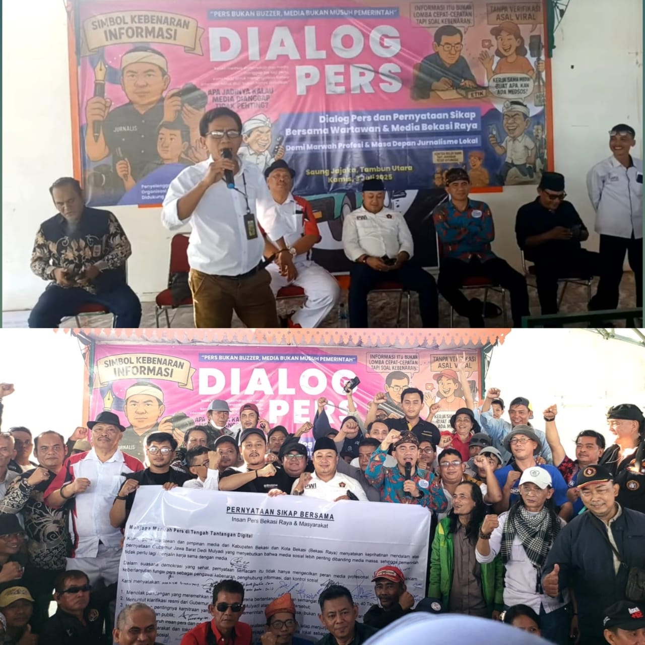 Ratusan Insan Pers Bekasi Raya Desak KDM Klarifikasi Terkait Statement Tidak Ingin Kerjasama Dengan Media