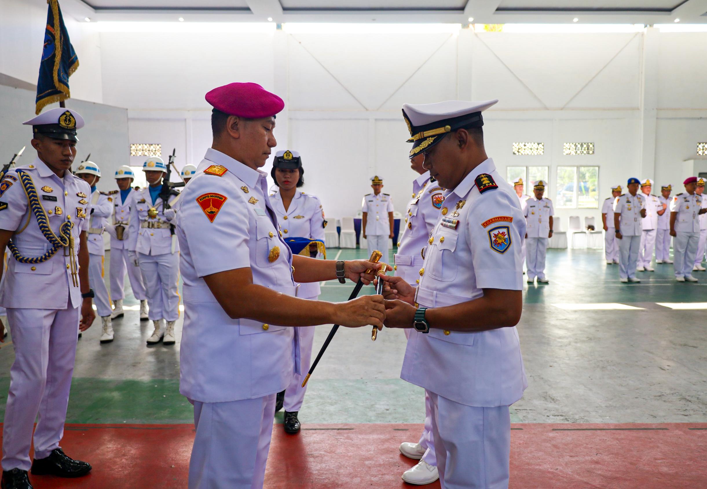 Danlantamal IX Pimpin Upacara Serah Terima Jabatan Komandan Lanal Saumlaki