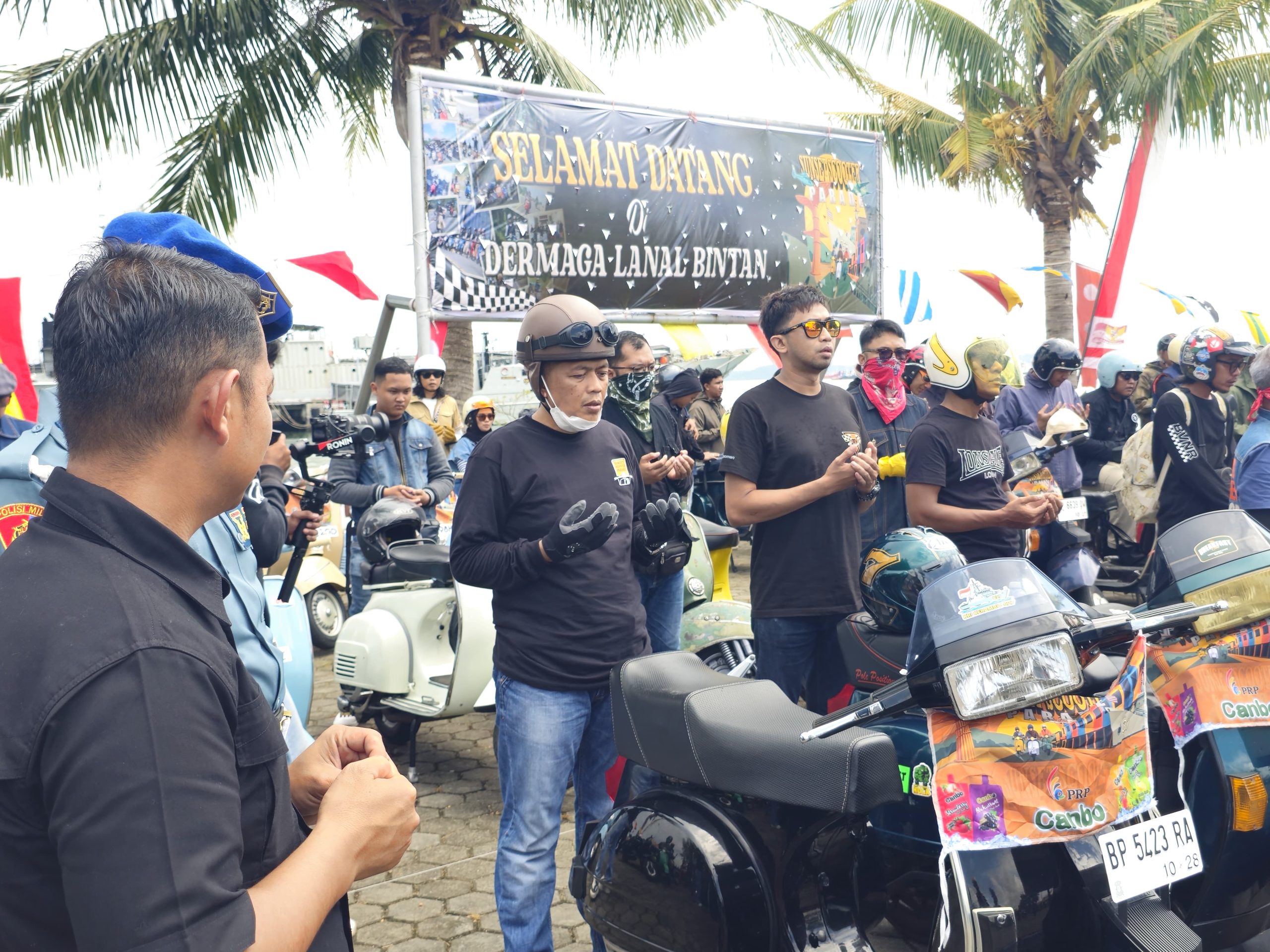 Danlanal Bintan Ikuti Sunset Scooter Parade 2025, Start Dermaga Lanal Bintan dan Finish Tanjungpinang