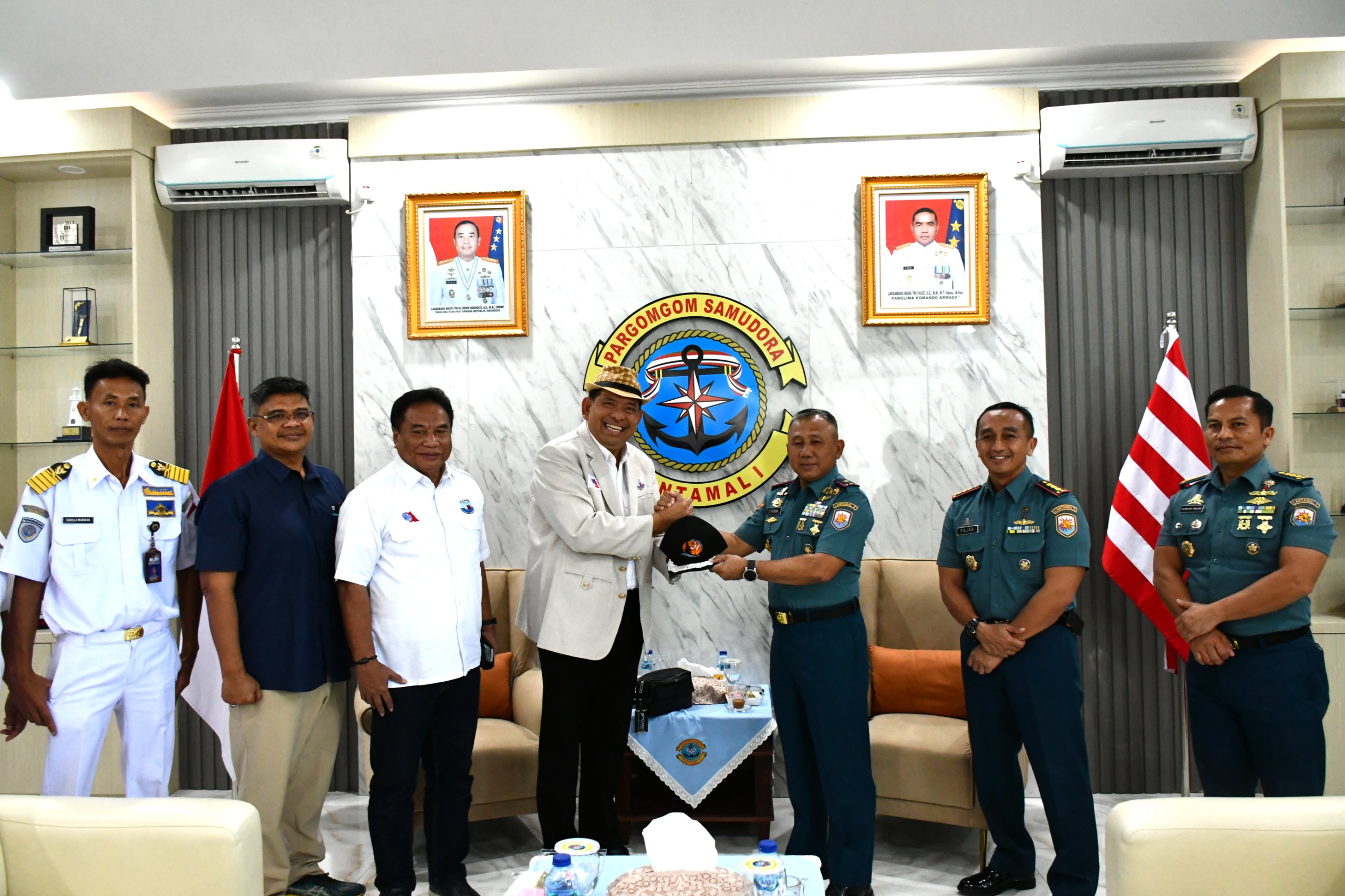 Tingkatkan Sinergitas Unsur Kemaritiman, Danlantamal I Terima Courtesy Call President Indonesia Maritime Pilot Association (INAMPA)