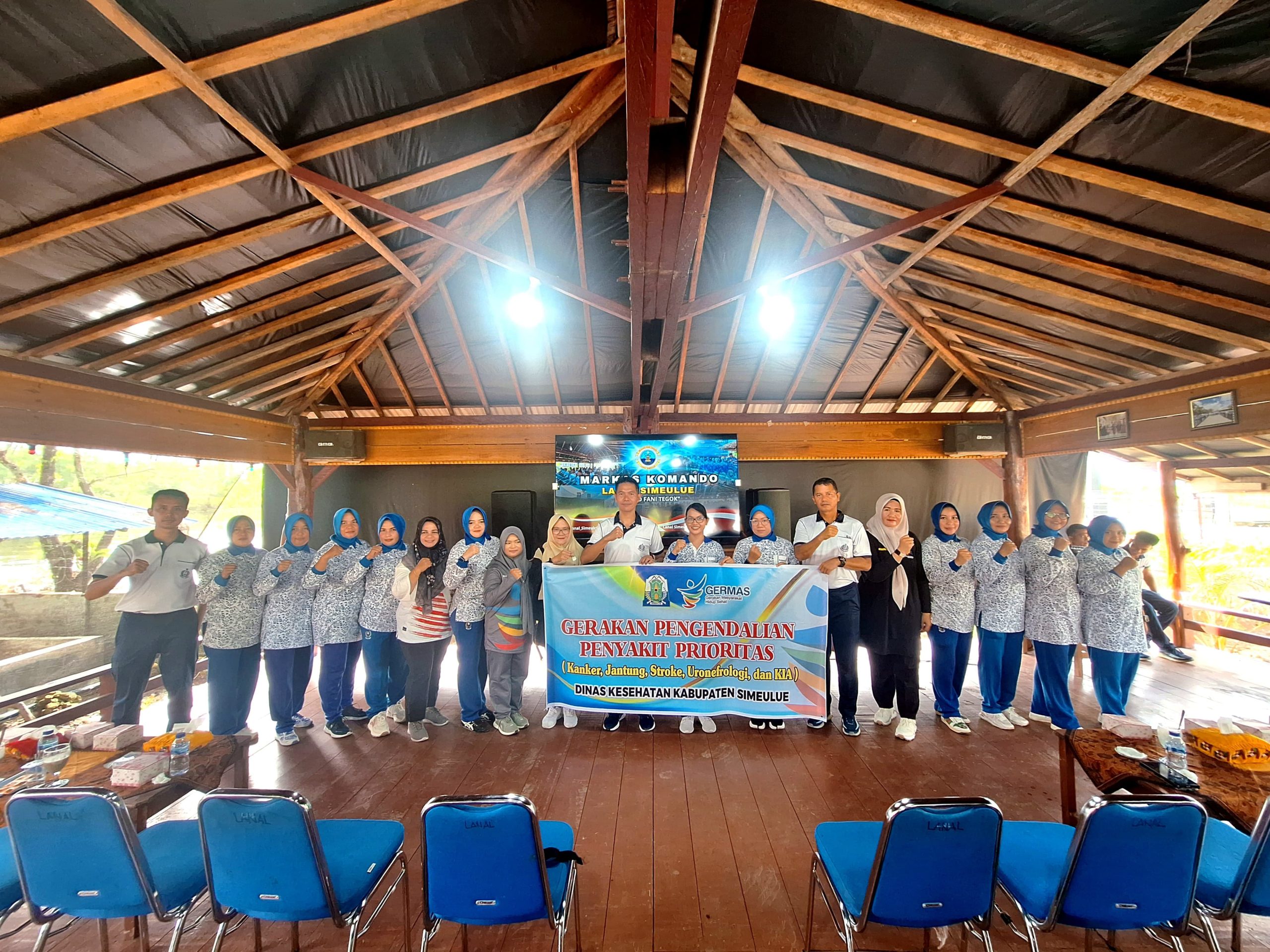Lanal Simeulue Laksanakan Olahraga Bersama Dinas Kesehatan Kabupaten Simeulue