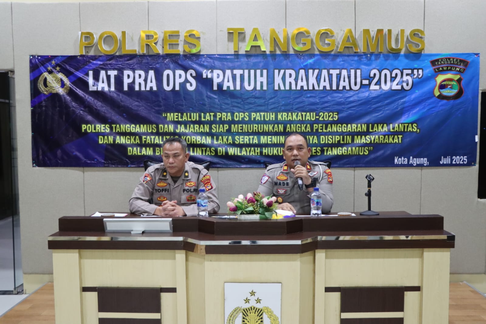 Polres Tanggamus Gelar Latpraops Jelang Operasi Patuh Krakatau 2025