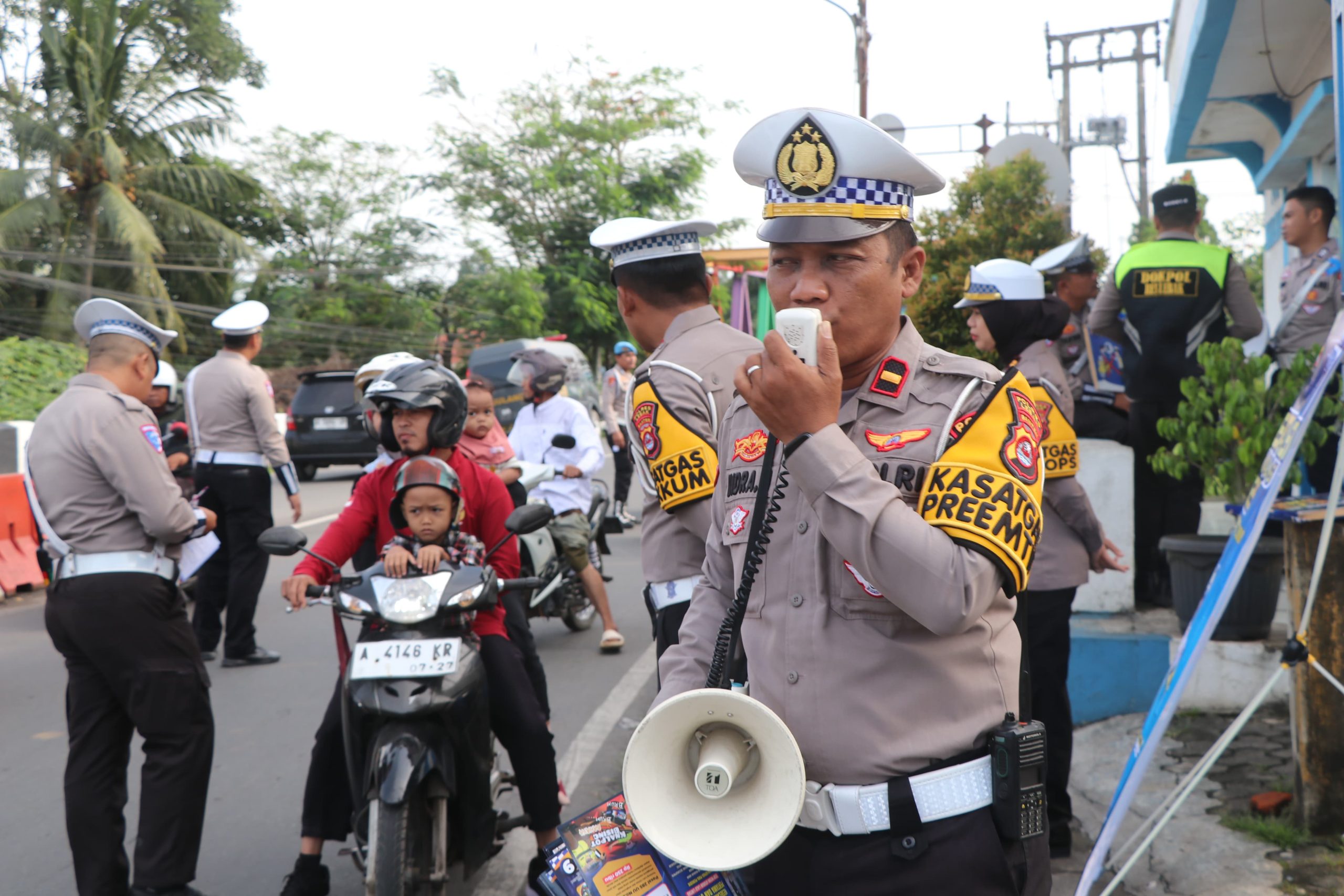 Hari Kedua Operasi Patuh Maung 2025, Satlantas Polres Lebak Laksanakan Penertiban di Jalan Ahmad Yani