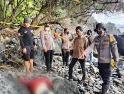 Polsek Limau dan Inafis Polres Tanggamus Identifikasi Mayat Pria Tanpa Kepala di Pantai Cukuh Pandan