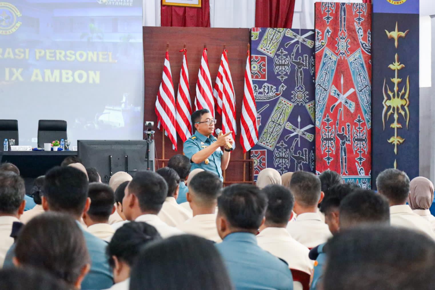 Danlantamal IX Ambon Ikuti Rangkaian Kegiatan Kunjungan Tim Bimtek Administrasi Personel Militer dan ASN TNI AL TA. 2025
