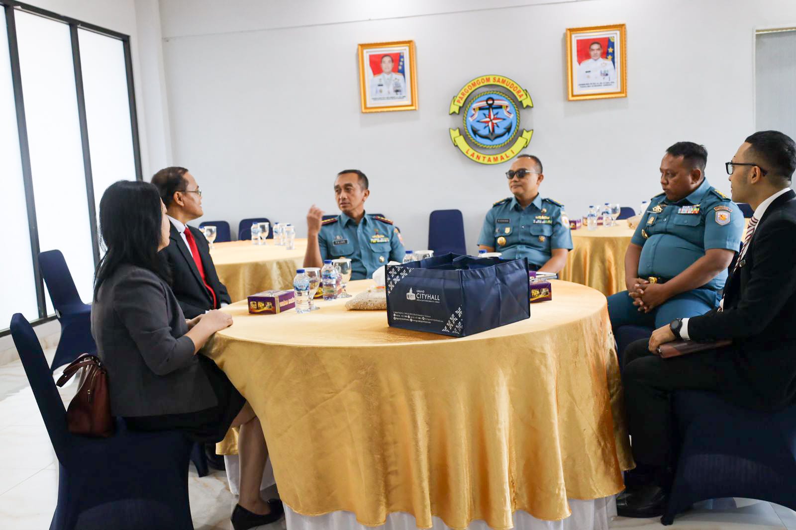 Wadan Lantamal I Terima Audiensi General Manager (GM) Hotel Grand City Hall Medan