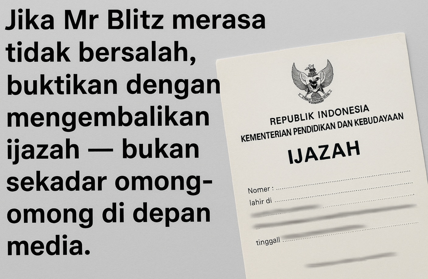 Tanggapan Resmi: Ijazah Belum Dikembalikan, Bukan Isu — Ini Fakta