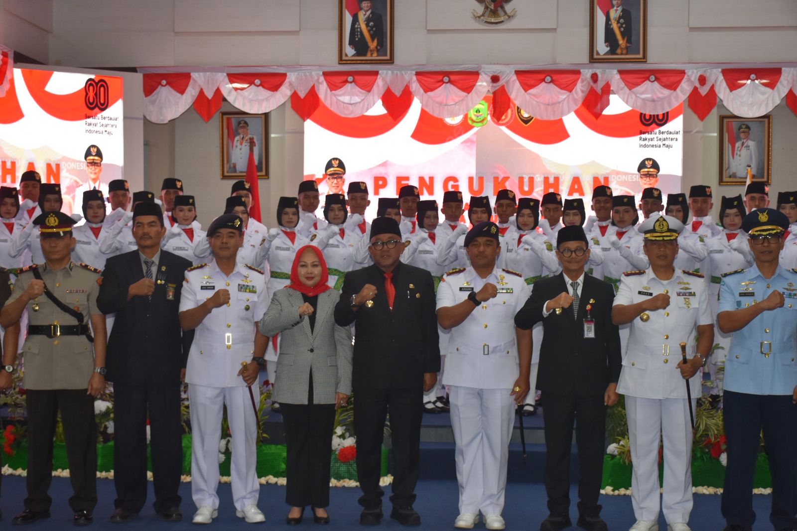 Danlanal Bintan Hadiri Pengukuhan Calon Paskibraka Kota Tanjungpinang Tahun 2025