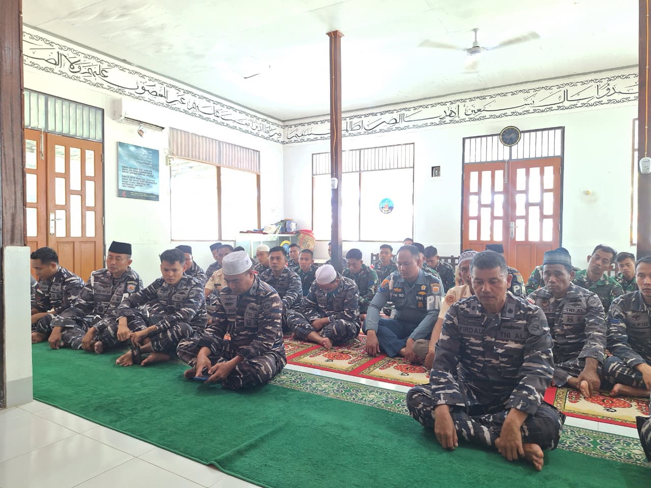 Danlanal Simeulue Beserta Prajurit Laksanakan Do’a Bersama Dalam Rangka Memperingati HUT Ke-80 RI