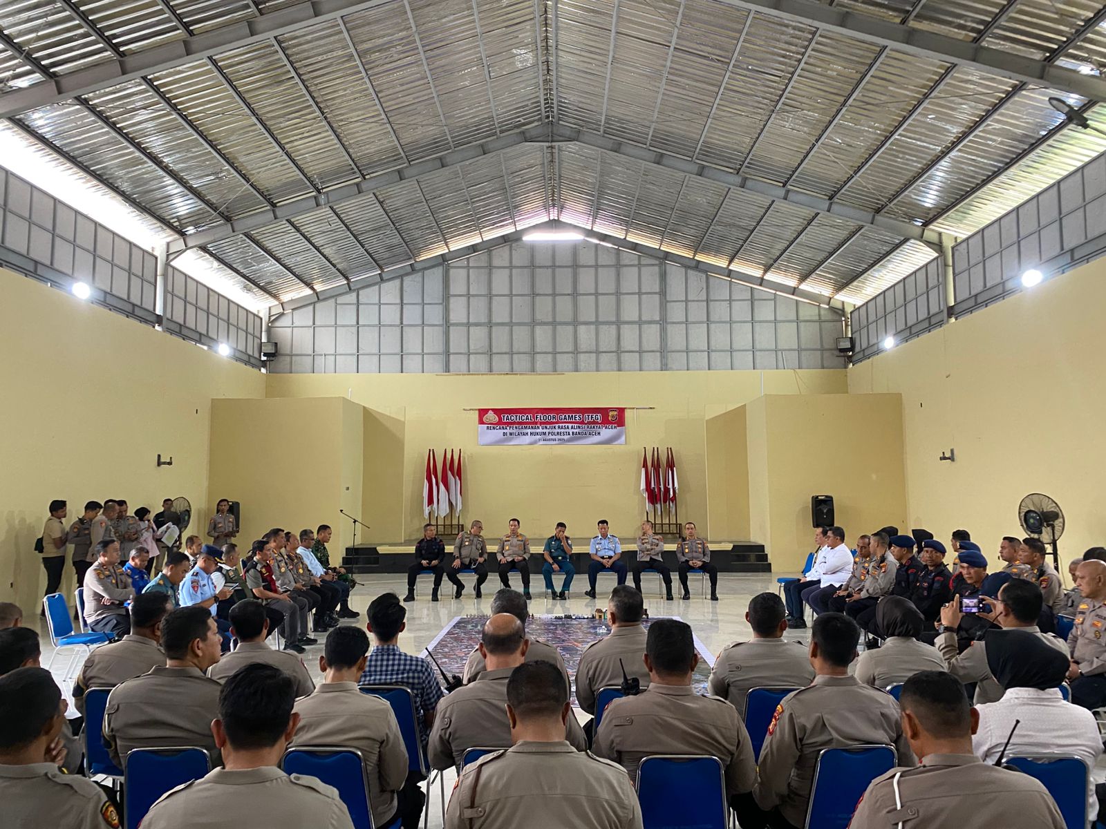 Komandan Lanal Sabang Hadiri Kegiatan TFG (Tactical Floor Game) Rencana Pengamanan Unjuk Rasa