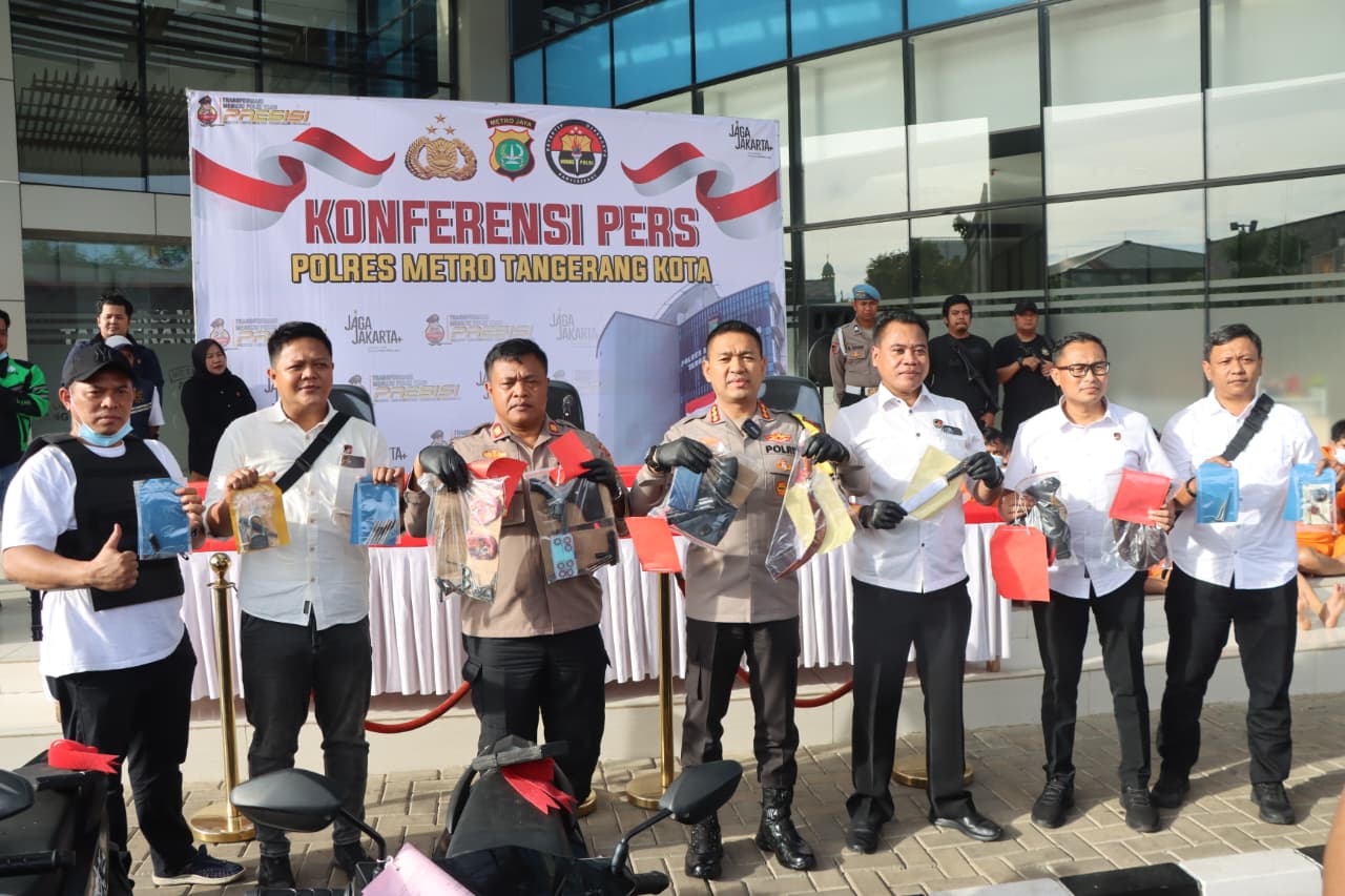 Polres Metro Tangerang Kota Ungkap 17 Pelaku Curanmor, 159 TKP Terkuak
