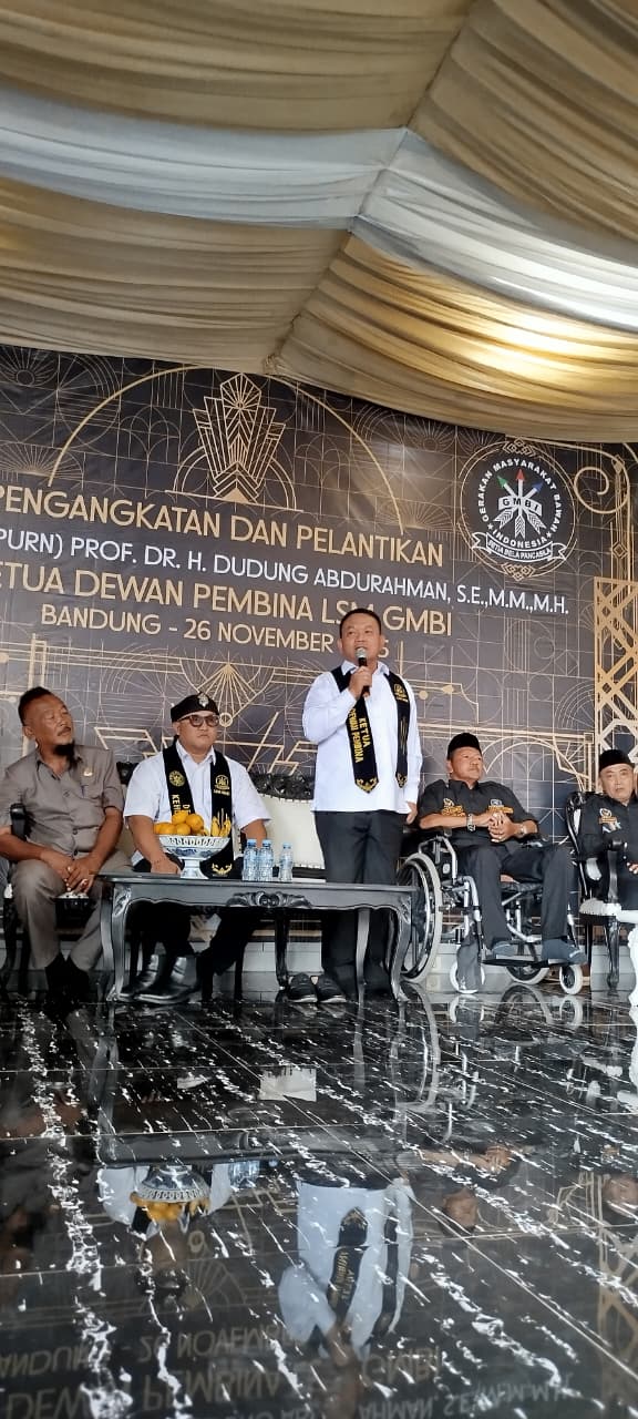 Jendral TNI(purn) prof.h.Dudung Abdurahman resmi di Lantik sebagai ketua dewan pembina LSM GMBI