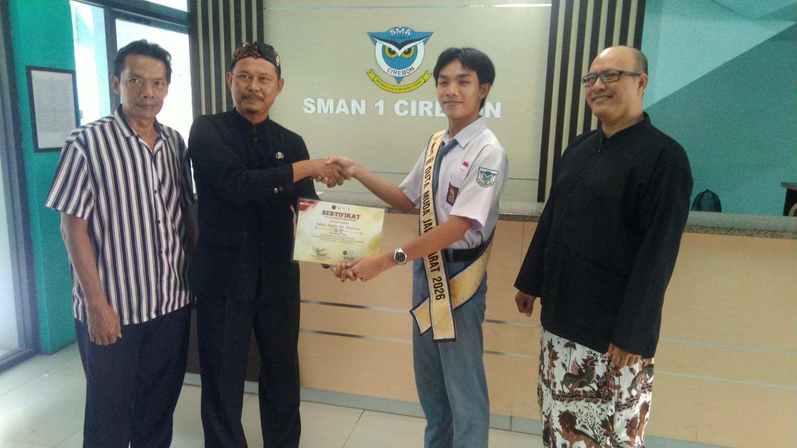 Kepsek SMA N 1 Kota Cirebon Apresiasi Juara Pertama Duta Muda Jawa Barat