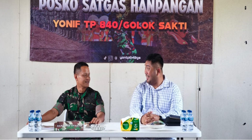 BRI BO Rangkasbitung Perkuat Sinergi dengan Satgas TNI Yonif TP 840/Golok Sakti