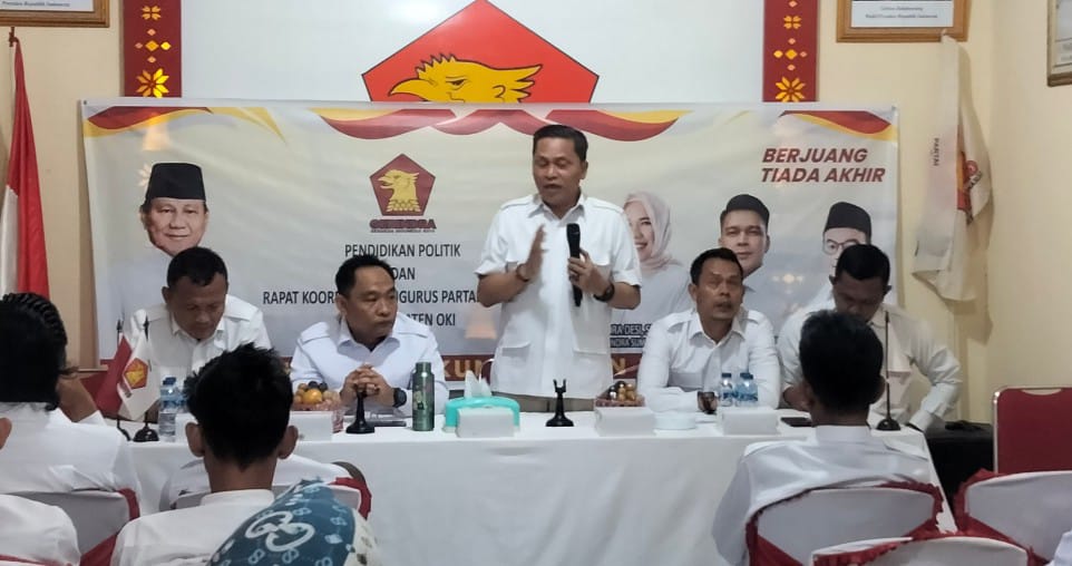 Gerindra Kabupaten OKI Gelar Pendidikan Politik, Teguhkan Ideologi dan Semangat Perjuangan Kader