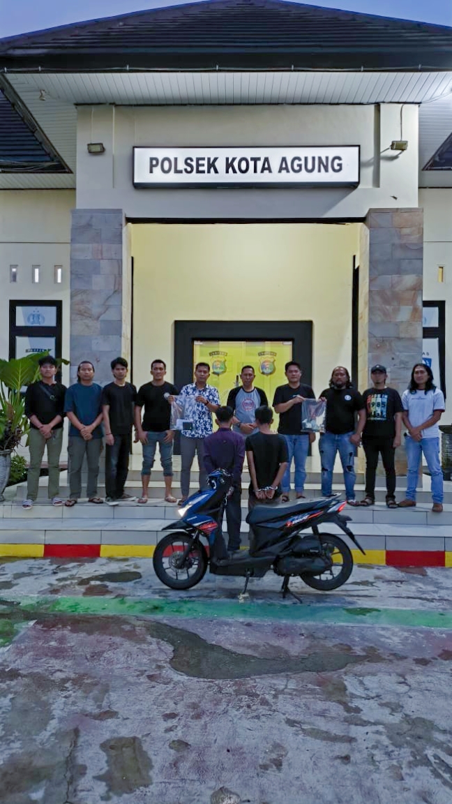 Dibantu Warga dan Tekab 308, Polsek Kota Agung Amankan Dua Pelaku Curanmor
