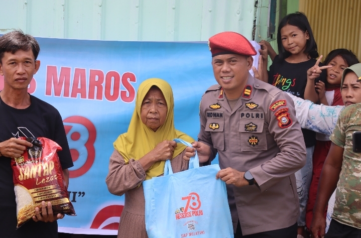 Momentum Hut Reserse Ke 79, IPTU Ridwan Farel  Beri Bantuan ke Warga
