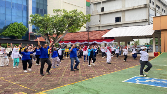 Perkuat Sinergi dan Gaya Hidup Sehat, BRI BO Jakarta Jelambar Gelar Senam Bersama RSSH
