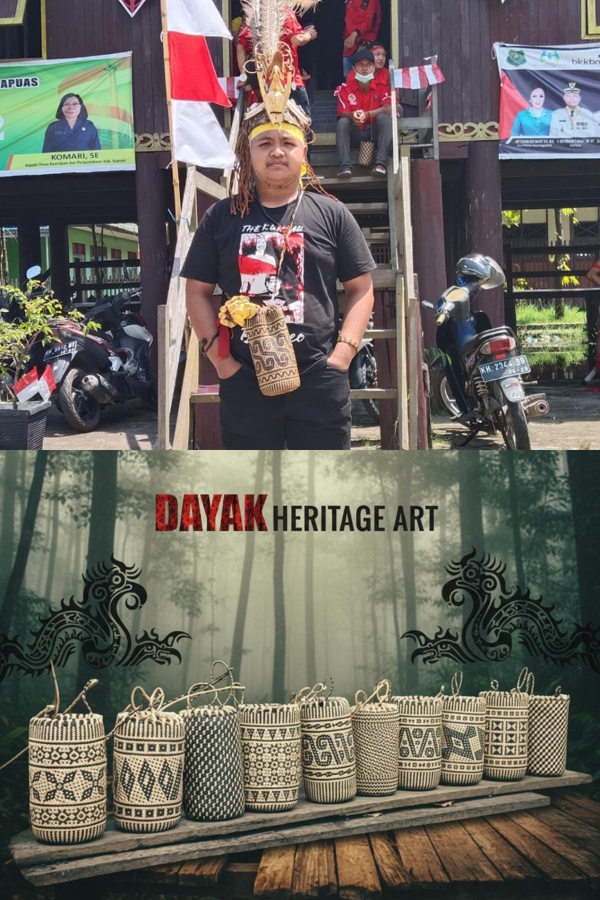 Tas Anjat Dayak Meluas ke Seluruh Indonesia: Owner Dayak Heritage Art Apri Wilianto Gandeng Dinas Kebudayaan Kapuas