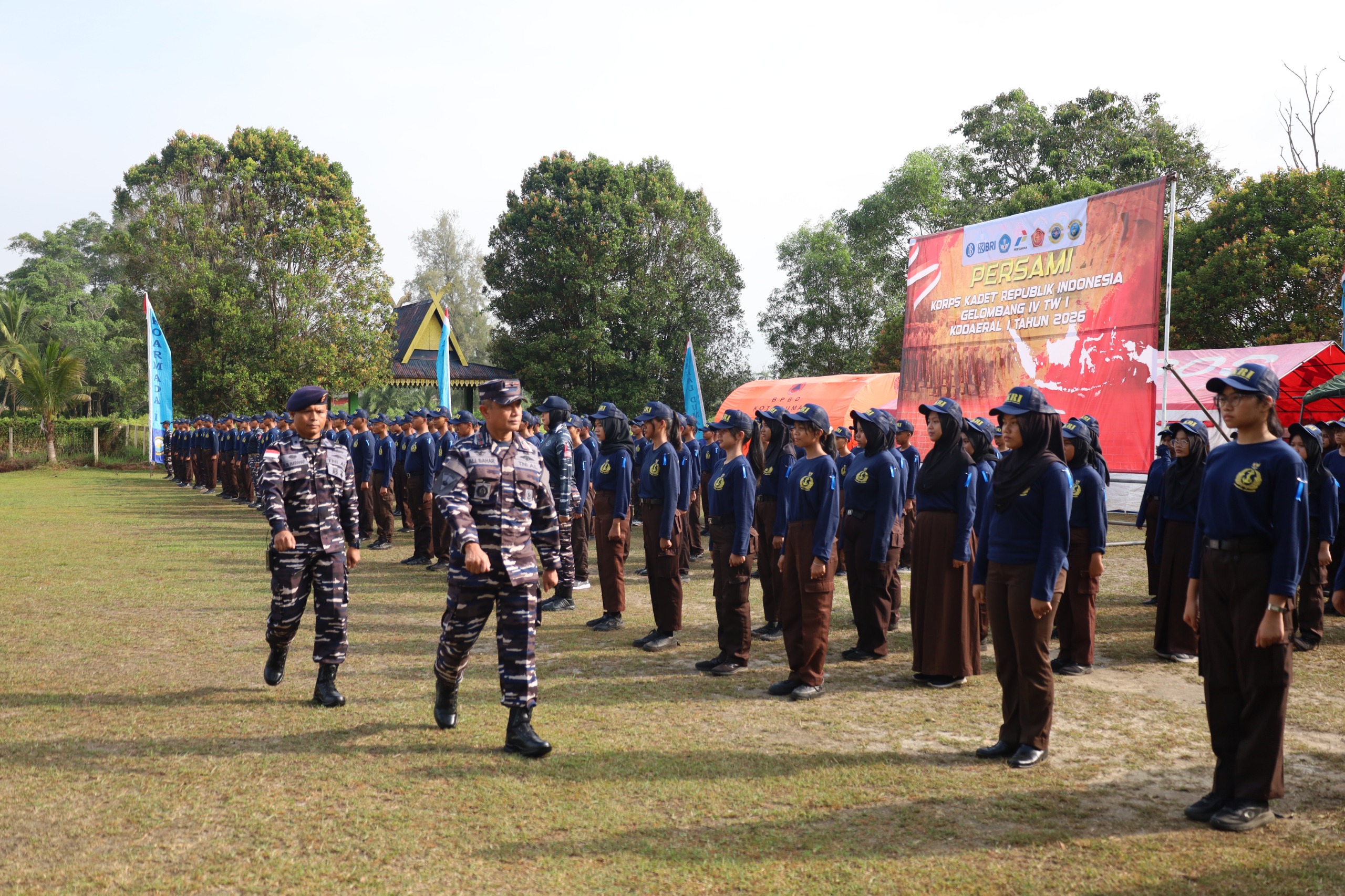 Siapkan Generasi Muda Tangguh dan Berkarakter, Wadan Kodaeral I Resmi Buka Persami Korps Kadet Republik Indonesia Gelombang IV TW I 2026