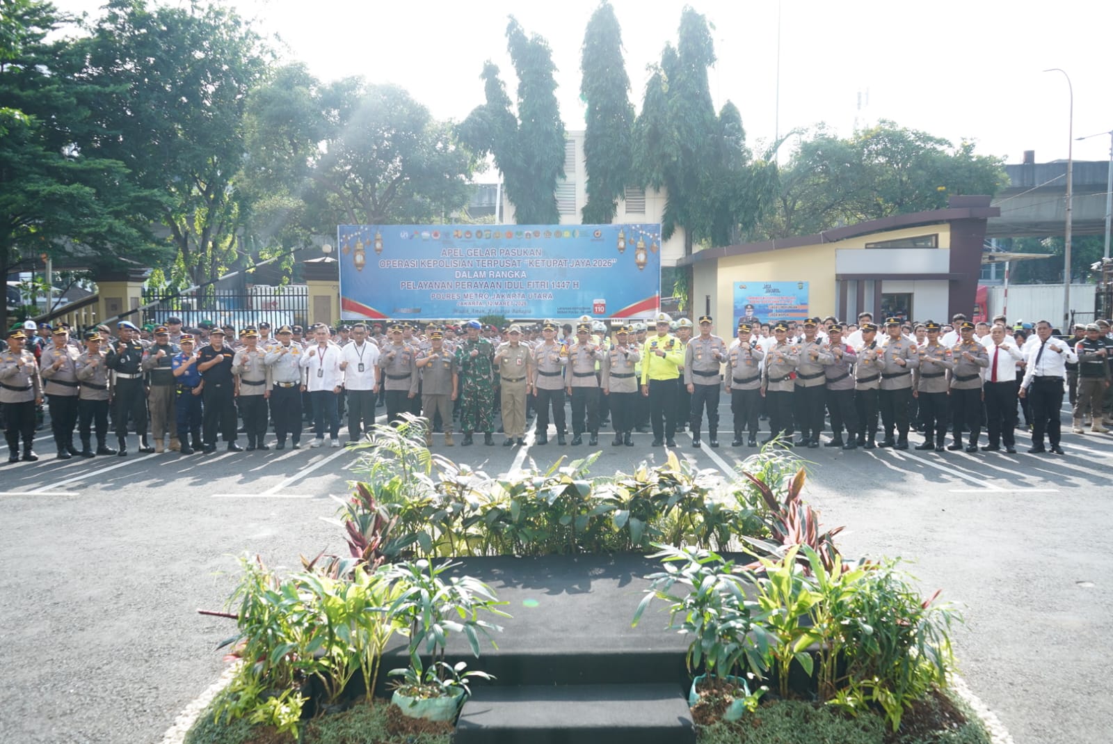 Pasukan Gabungan Gelar Apel Operasi Ketupat Jaya 2026 Di Jakarta Utara, Ratusan Personel Siap Amankan Idul Fitri