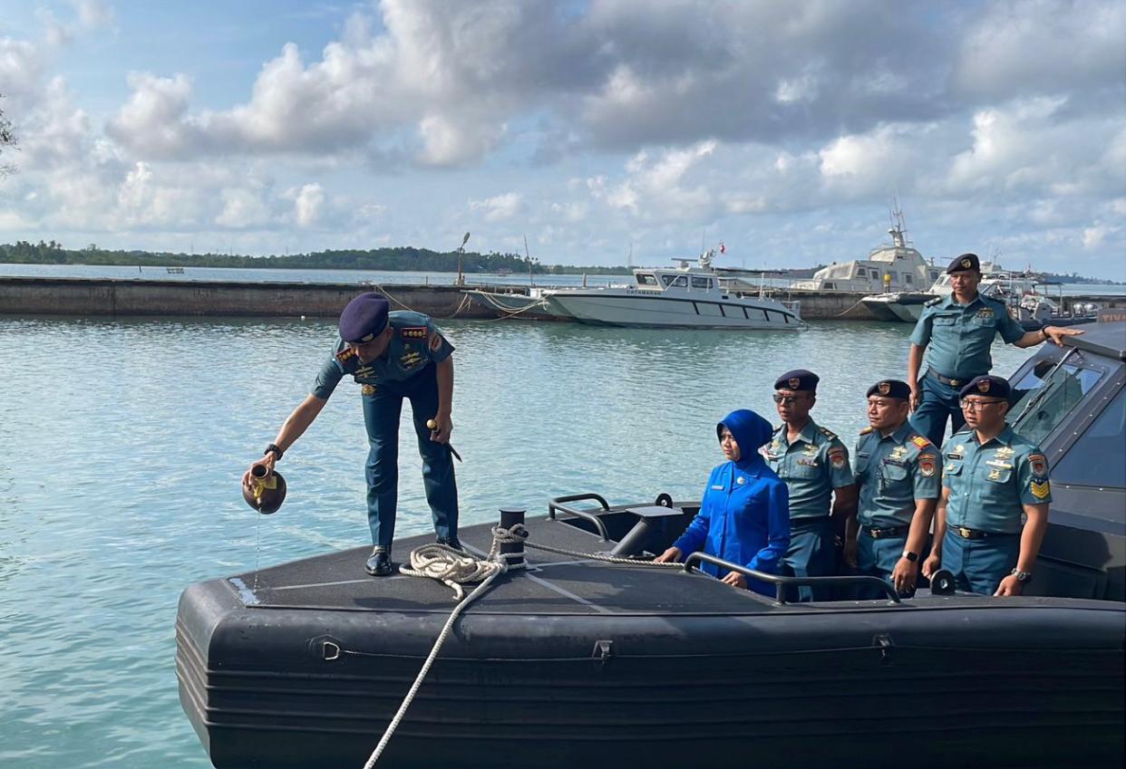 Gelar Kesiapsiagaan Maritim, Lanal Bintan Sambut Kedatangan Parkamla Berakit