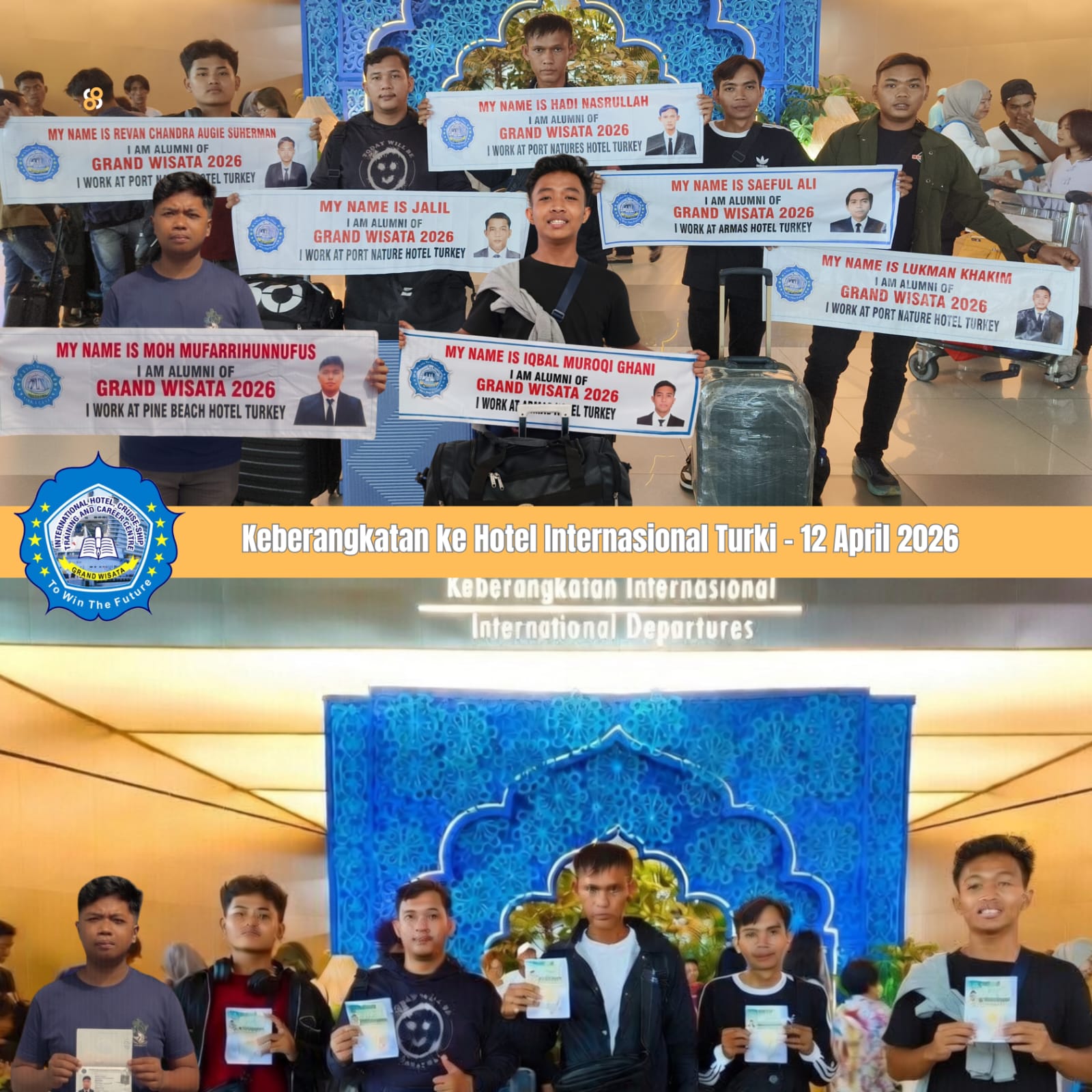 Mampu Bersaing, LKP/LPK Grand Wisata Terus Berangkatkan Alumni ke Luar Negeri