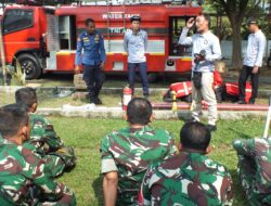 Kodim 0614/Kota Cirebon Gelar Latihan Pemadaman Kebakaran Bersama Tim Damkar