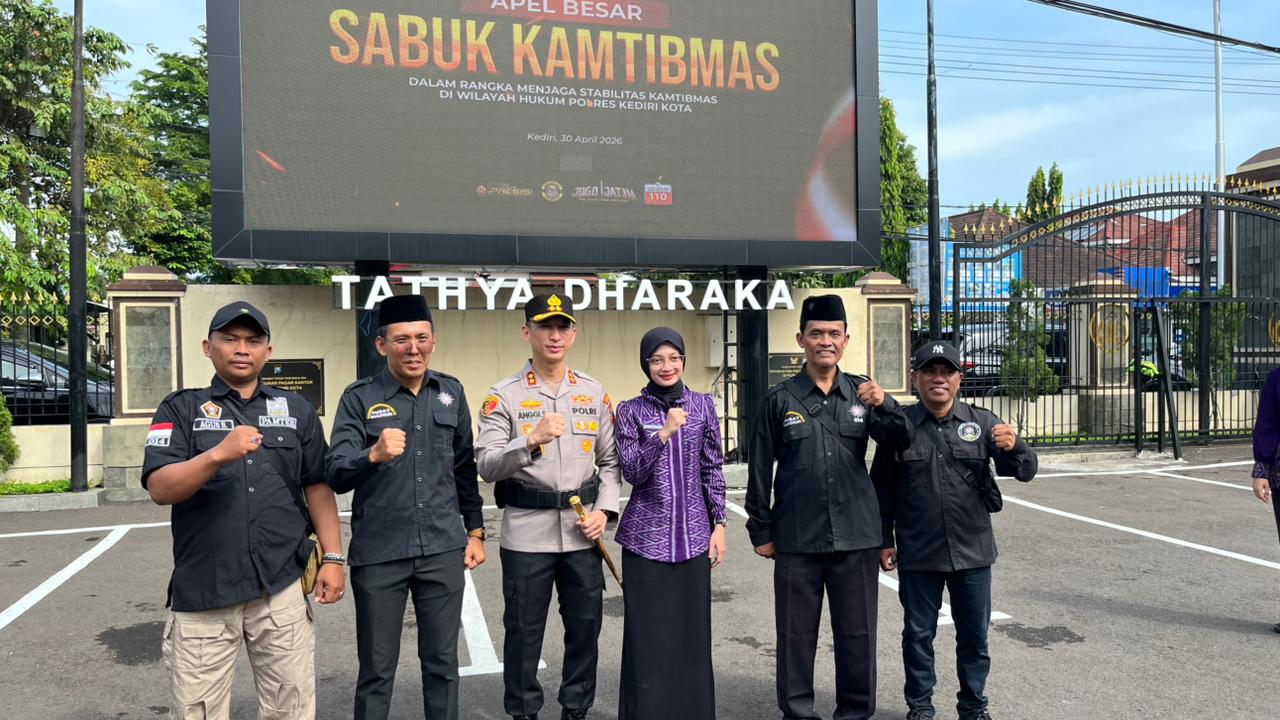 SH Terate Pusat Madiun ikuti apel besar Sabuk Kamtibmas di Polres Kediri Kota