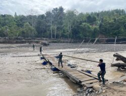 Jembatan Perintis Garuda Tahap III Baru 36,78 Persen, Akses Warga Linge Masih Tertahan.