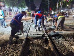 Ada Pekerjaan Perbaikan Geometri Jalan Rel, KAI Daop 1 Jakarta Imbau Pengguna Jalan Hindari JPL 14 dan Gunakan Jalur Alternatif