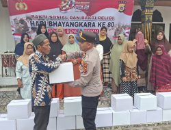 Polsek Wih Pesam Gelar Bakti Sosial dan Bakti Religi, Salurkan 50 Paket Sembako Sambut Hari Bhayangkara ke-80